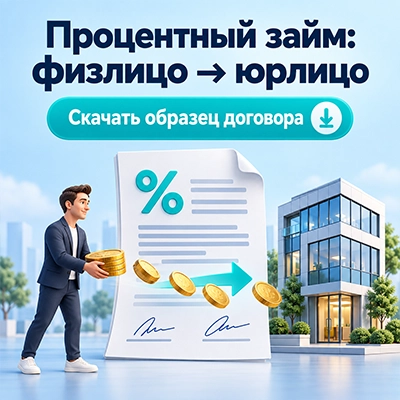 Процентный займ от физического лица юридическому лицу скачать образец договора