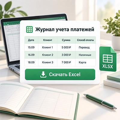 Журнал учета платежей скачать Excel